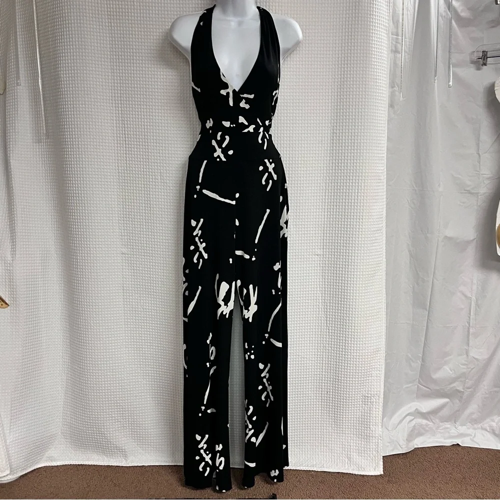 Cache ladies Black and White Jumpsuit size small - Picture 1 of 9